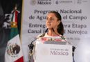 Presidenta Claudia Sheinbaum inaugura primera etapa del canal principal de Navojoa y entrega 30 títulos de concesión de agua potable a ejidatarios y pequeños productores de Sonora