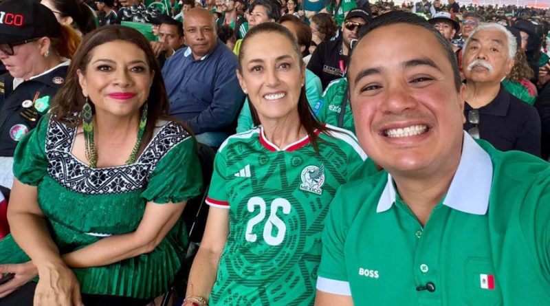 Miles vibran con el arranque del Mundial en la GAM junto a Sheinbaum, Brugada y Janecarlo Lozano