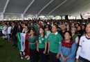 La Jefa de Gobierno, Clara Brugada Molina y la Presidenta Claudia Sheinbaum Pardo, acuden al arranque de los festivales futboleros, que junto con el fan fest del Zócalo convocaron a medio millón de personas