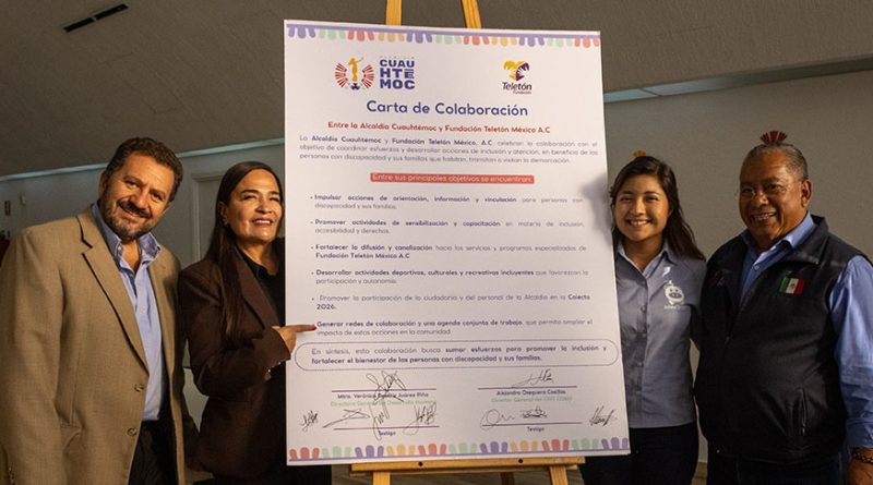 Gobierno que encabeza Ale Rojo de la Vega firma convenio con Fundación Teletón para implementar acciones de inclusión