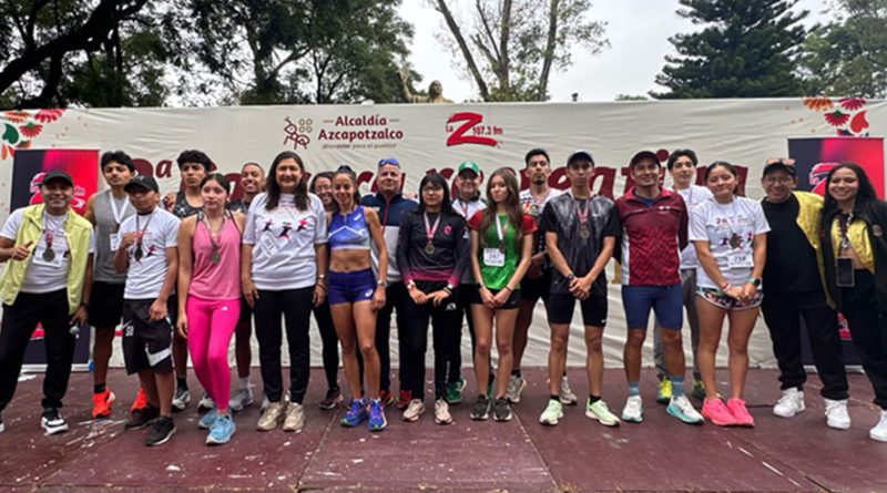 Deportistas llenan las calles de Azcapotzalco en la Segunda Carrera Recreativa