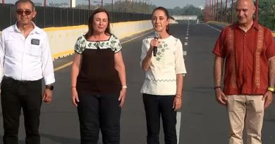 Presidenta Claudia Sheinbaum inaugura puente acceso al Puerto de Veracruz; es uno de los 400 puentes que se construirán en el sexenio